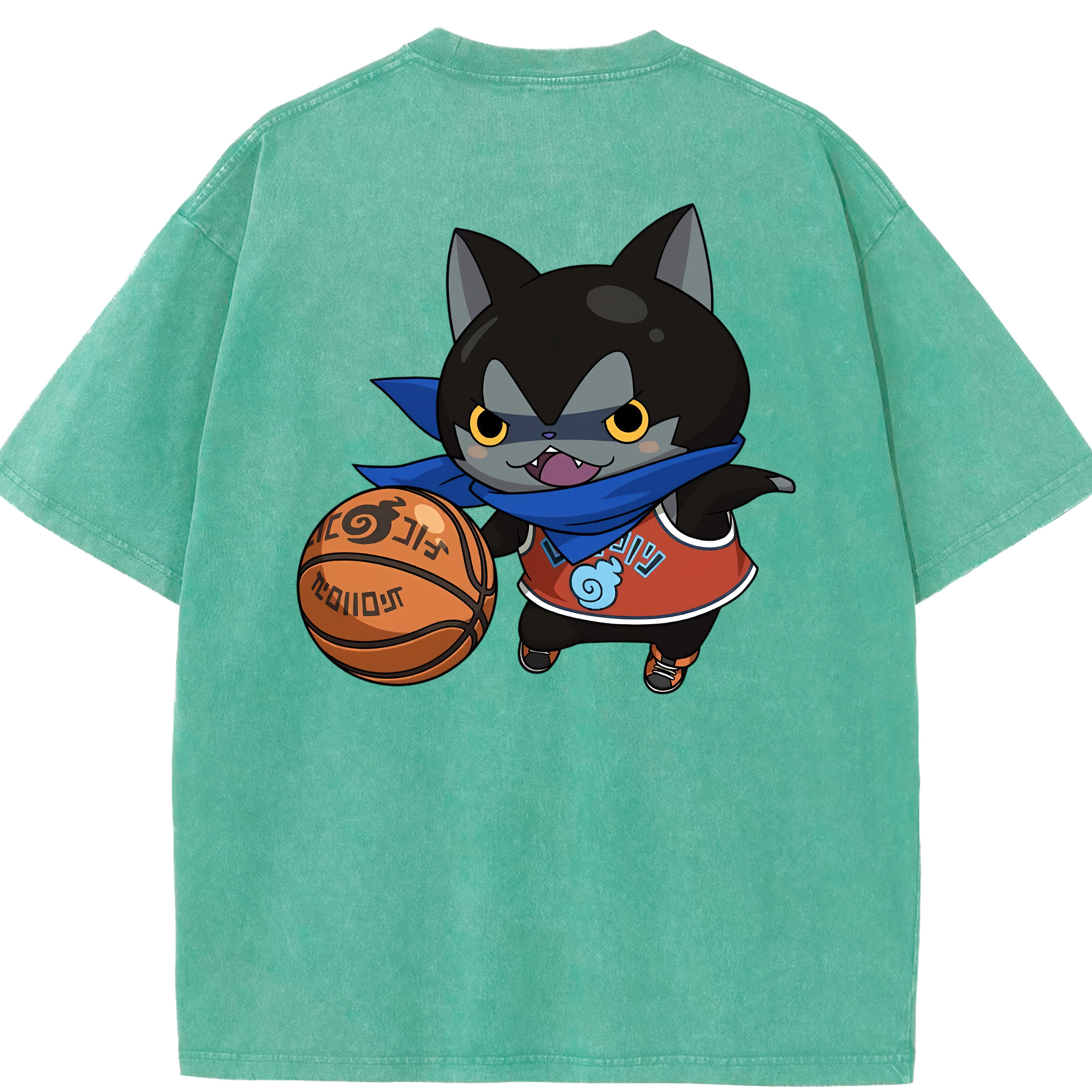 （画像用） 妖怪ウォッチ Yo-kai Watch 綿100% ヴィンテージ風 半袖Tシャツ（背面プリント）